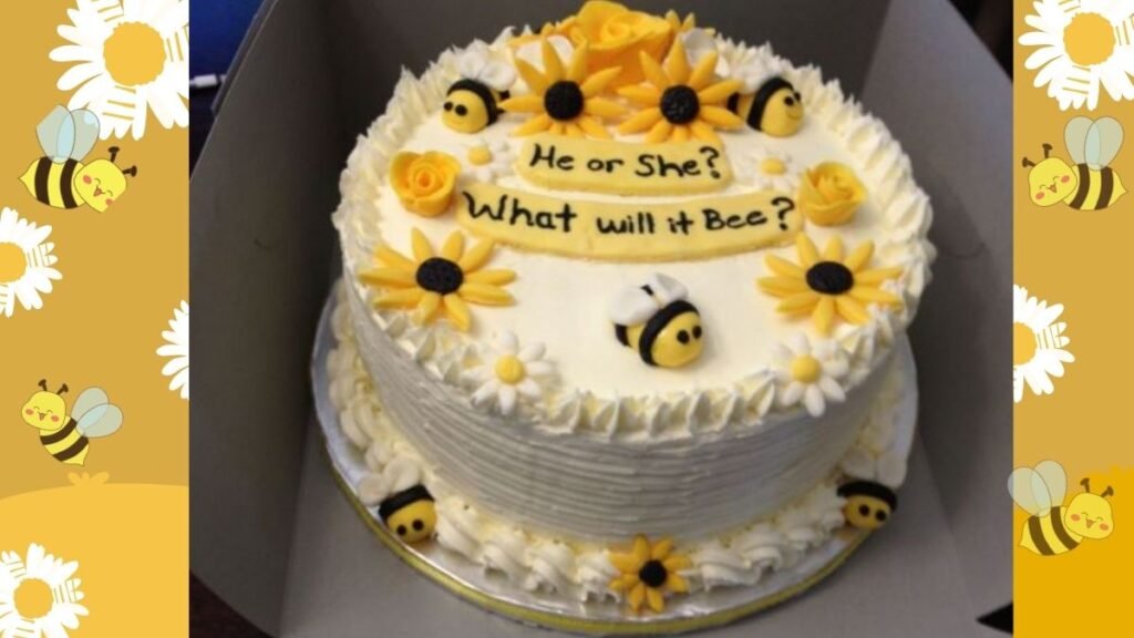 Cute Bee cake message