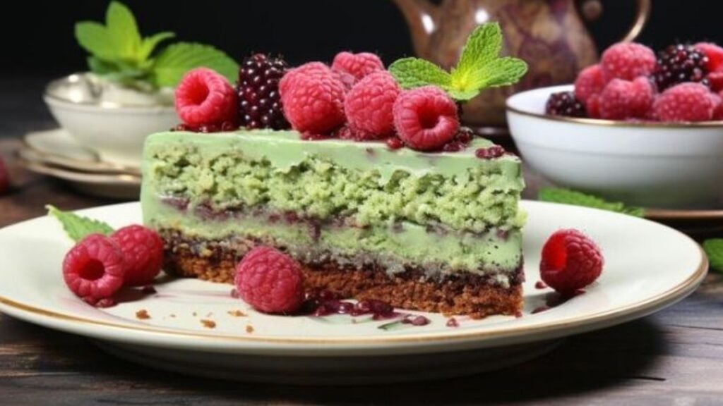 Pistachio Cake raspberry