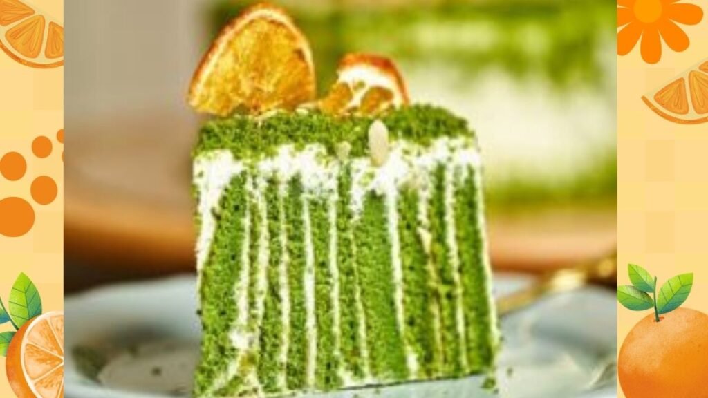 Pistachio Orange Cake Slice