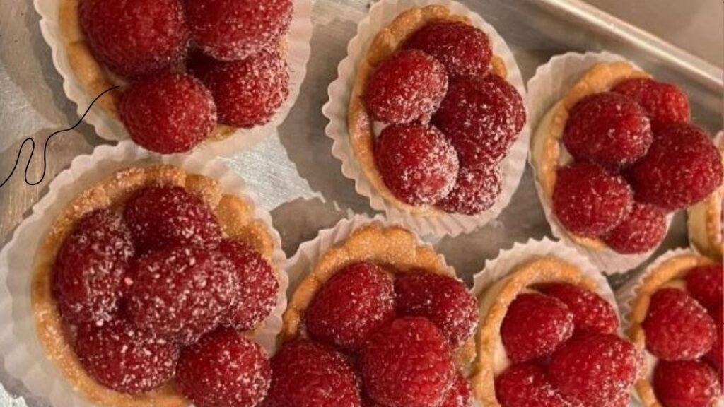 Raspberry White Chocolate Cupcakes berries