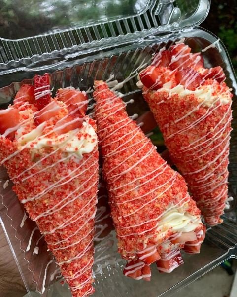 Strawberry Crunch Cones