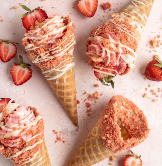 strawberry cones