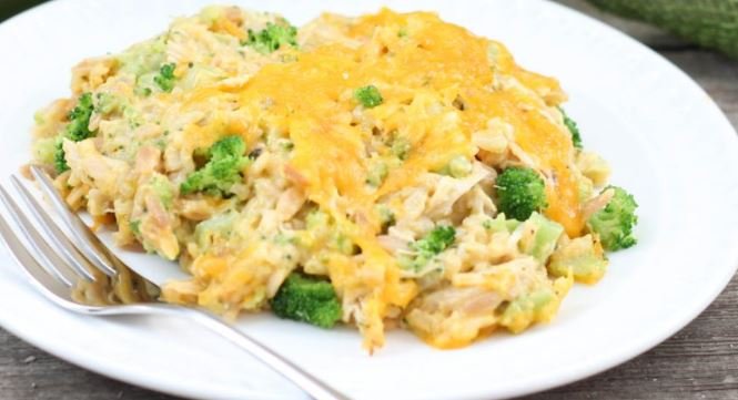 Healthy Cheesy Chicken Broccoli And Rice Casserole Recipe