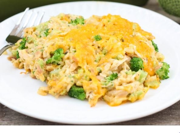 Healthy Cheesy Chicken Broccoli And Rice Casserole Recipe