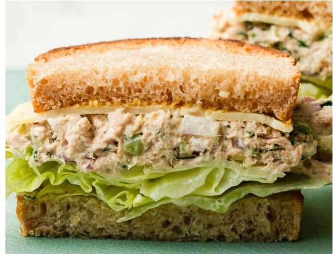 tuna egg salad sandwich